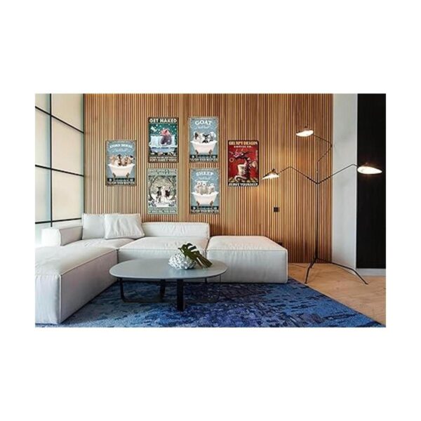 Letrero divertido de estaño para decoración de baño_5