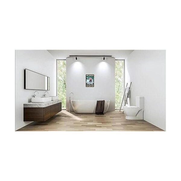 Letrero divertido de estaño para decoración de baño_4