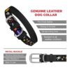 Collar de cuero para perro con diseño de la NASA collares