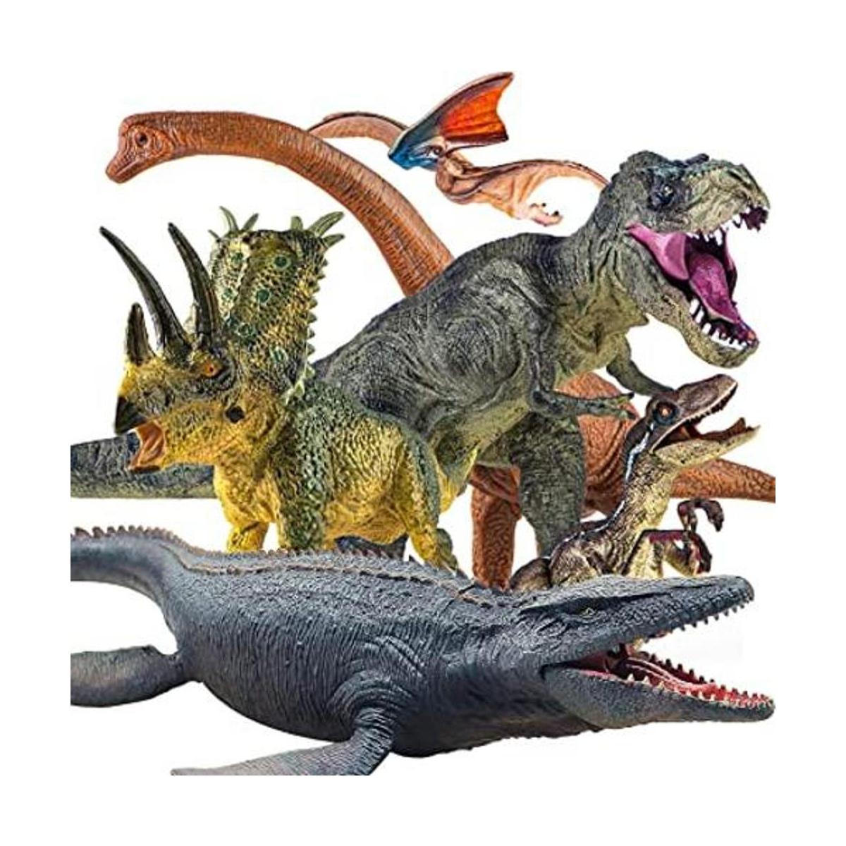 LAVESOM Juego de 6 juguetes de dinosaurio gigante