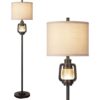 LuxSight Collection Lámpara de pie de farol con luz_1