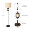 LuxSight Collection Lámpara de pie de farol con luz_4