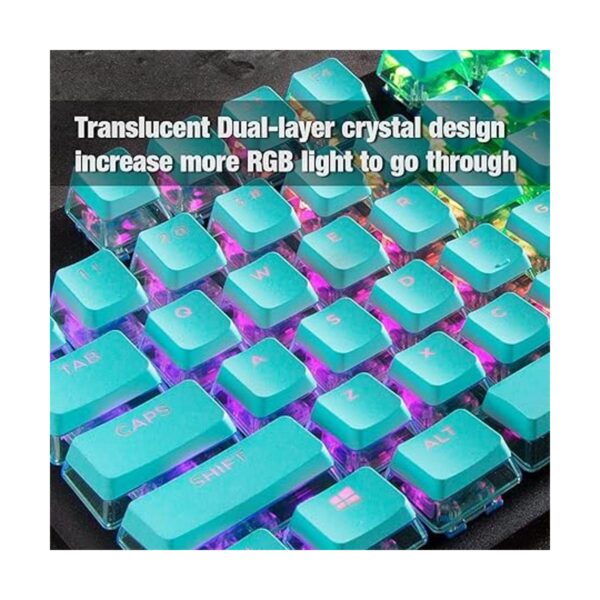 GunMjo Teclado Crystal Pudding para teclado de juegos con
