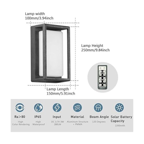 Lámpara de pared solar moderna para exteriores MVBT LED_4
