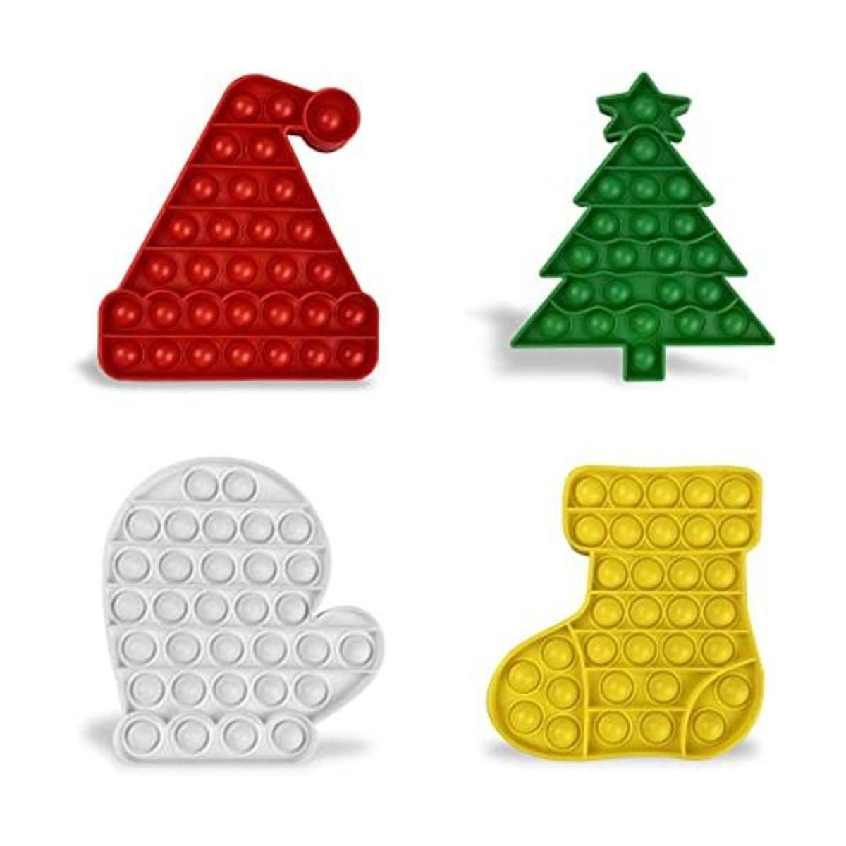 JoFAN Paquete de 4 juguetes de Navidad para niños y niñas