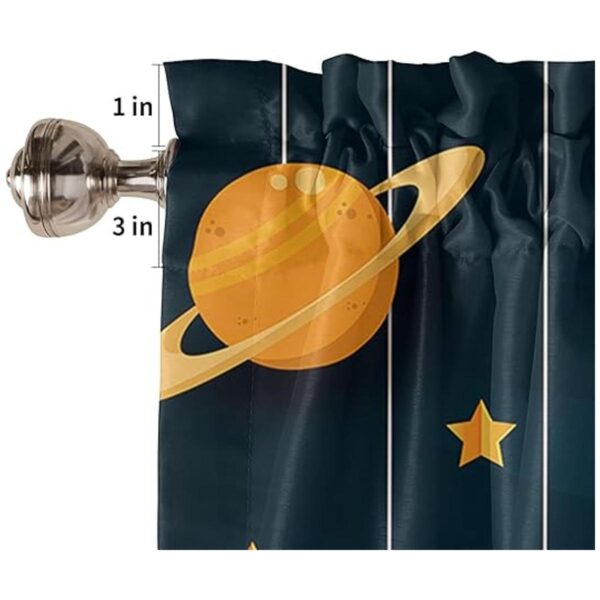 Cortina de cenefa para ventana diseño de cohete planeta_5