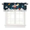 Cortina de cenefa para ventana diseño de cohete planeta_1