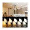 EDISHINE Paquete de 12 lámparas de techo LED ultrafinas_2
