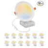 EDISHINE Paquete de 12 lámparas de techo LED ultrafinas_1