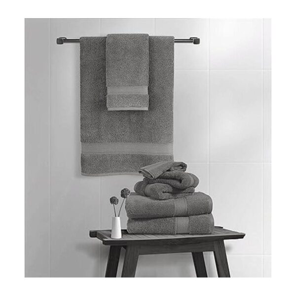 Juego de 16 toallas de baño color gris 100 algodón_3