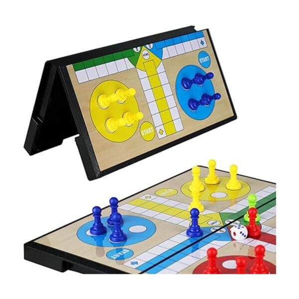 KIDAMI Ludo Juego de mesa magnética juego de aprendizaje_2