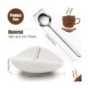 4 cucharas de café y cucharas pequeñas cucharaditas de