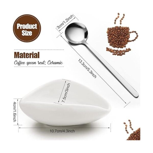 4 cucharas de café y cucharas pequeñas cucharaditas de