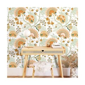 Floralplus Papel tapiz bohemio con flores de chomper_1