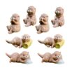 Figuras de nutrias en miniatura 8 piezas de nutrias en_1