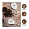 4 cucharas de café y cucharas pequeñas cucharaditas de