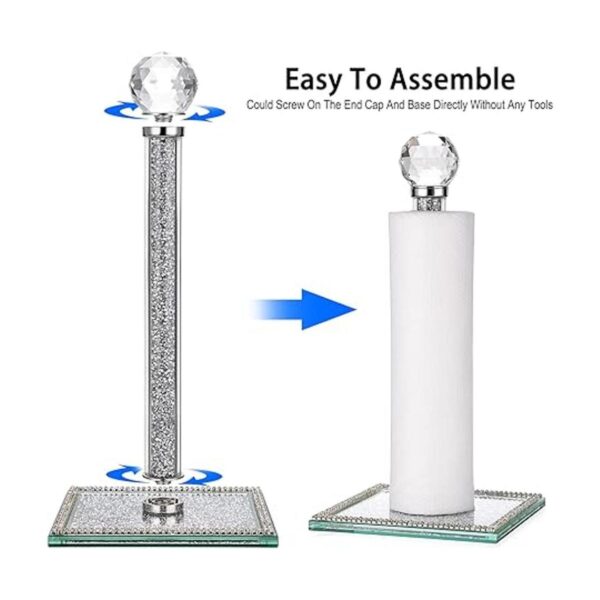 JUXYES Soporte vertical para rollos de toallas de papel de