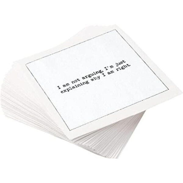 Five Star Servilletas Snarky Quotes de algodón para_1