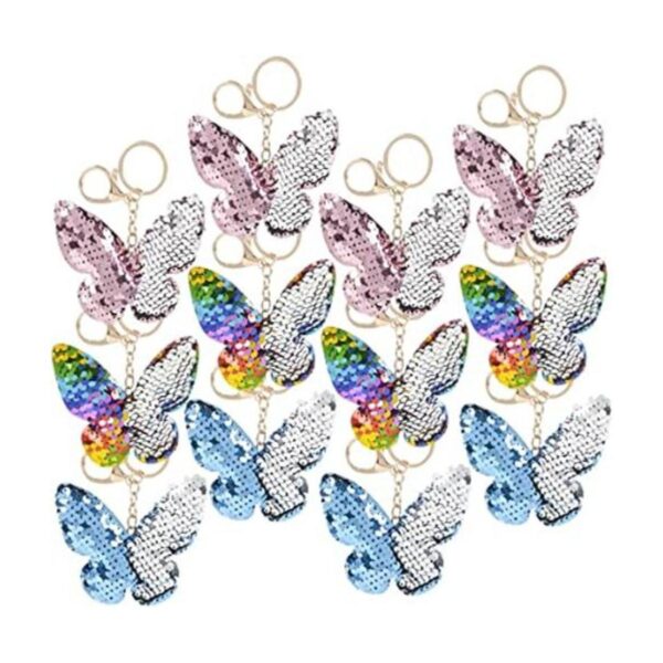 ArtCreativity Llavero de mariposa con lentejuelas_1