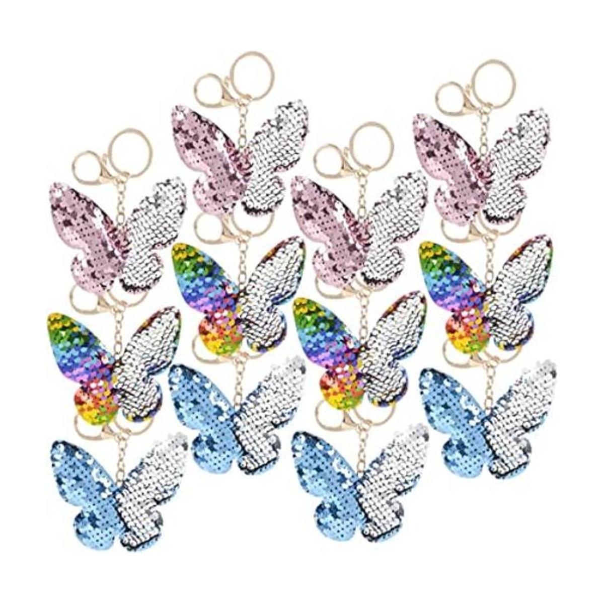 ArtCreativity Llavero de mariposa con lentejuelas