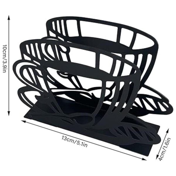 MAINFOR 2 servilleteros para mesa soporte negro de papel_2