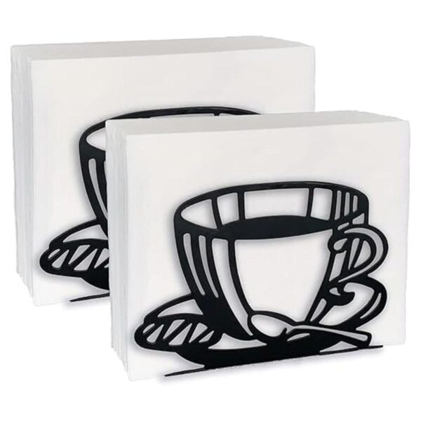 MAINFOR 2 servilleteros para mesa soporte negro de papel_1