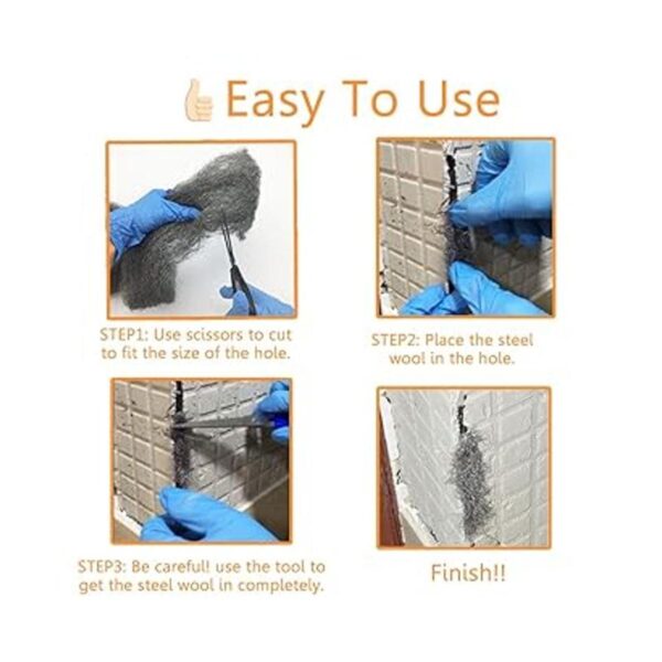 Kit de bricolaje de tela de relleno de lana de acero paño
