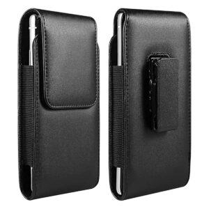 Funda de piel sintética para teléfono celular con clip de_1