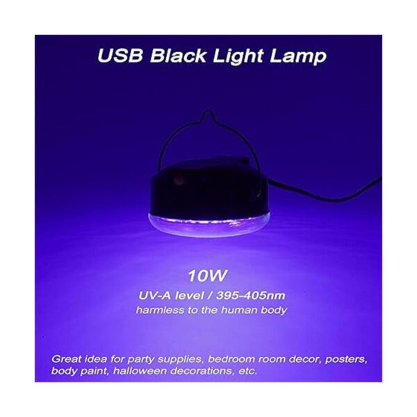Lámpara LED USB de luz negra 10 W luz negra UV portátil_3