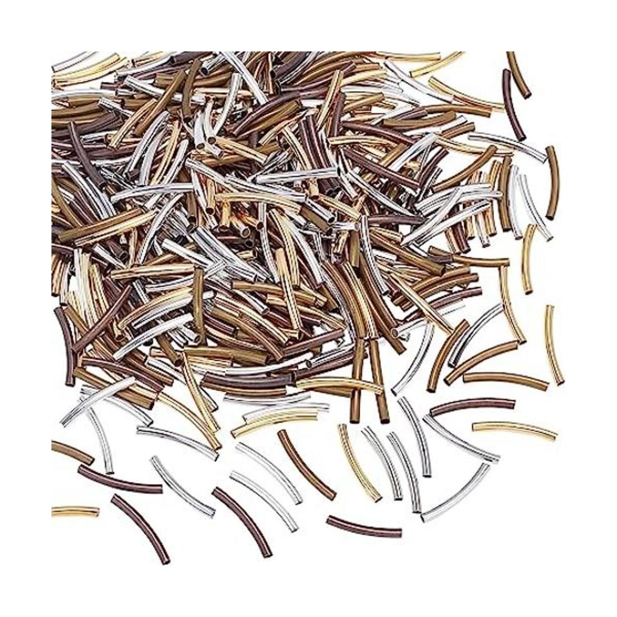 PH PandaHall 500 cuentas espaciadoras de tubo de fideos 5