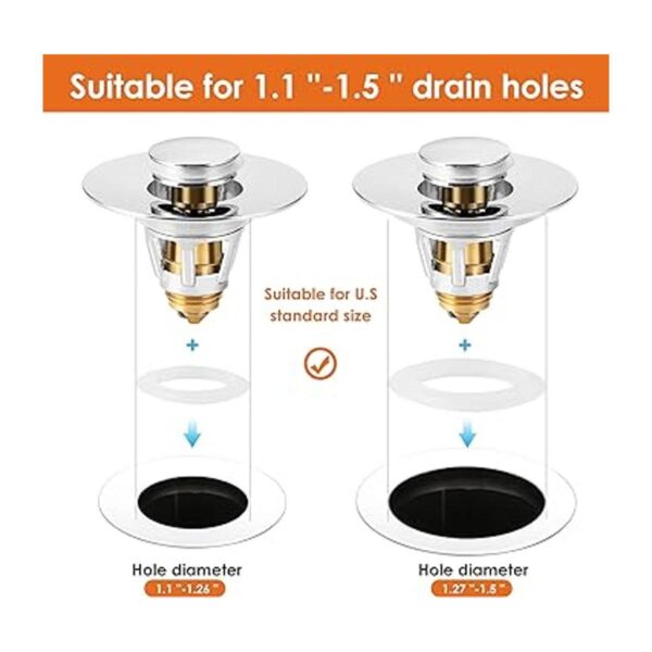 Drifop Tapón universal para fregadero de baño filtro de_5