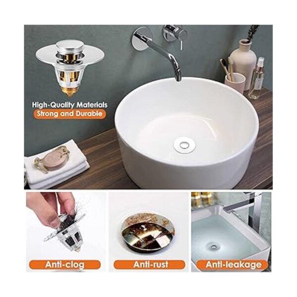 Drifop Tapón universal para fregadero de baño filtro de_3