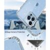 MIODIK Funda transparente con purpurina para iPhone 13 Pro_3