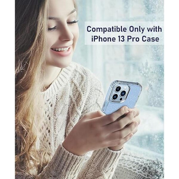 MIODIK Funda compatible con iPhone 13 Pro con purpurina_2