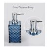 Juego de accesorios de baño azul 4 piezas cuadrados de