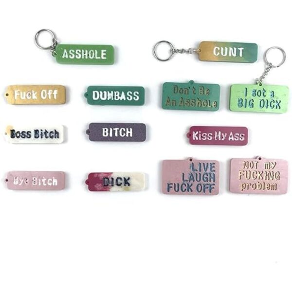 Juego de moldes de resina para llavero de Swear Words 2