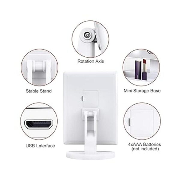HUONUL Espejo para maquillaje con luces LED aumento de_5