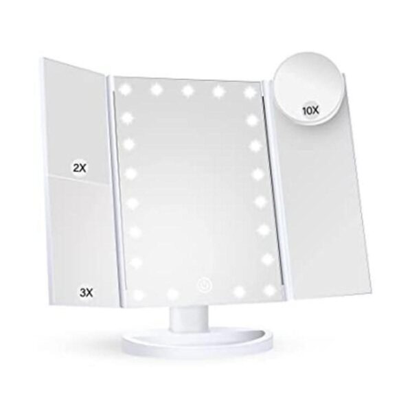 HUONUL Espejo para maquillaje con luces LED aumento de_1
