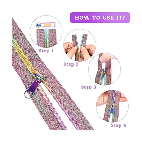 Elesunory Cremalleras 5 para costura cinta de nailon de