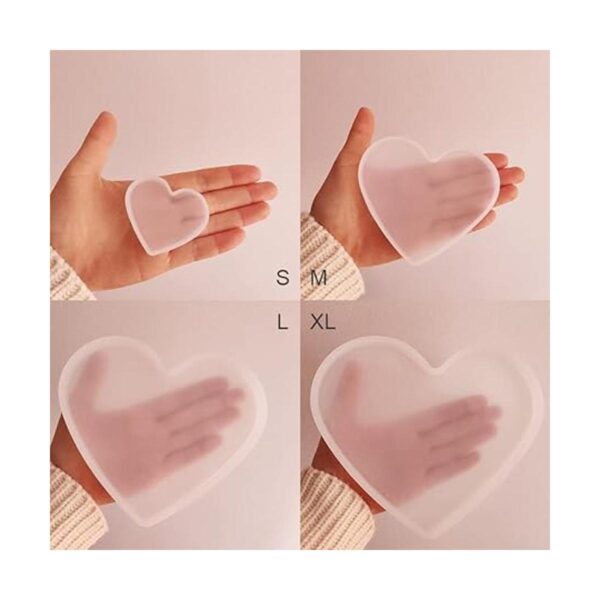 4 moldes de resina epoxi en forma de corazón moldes de