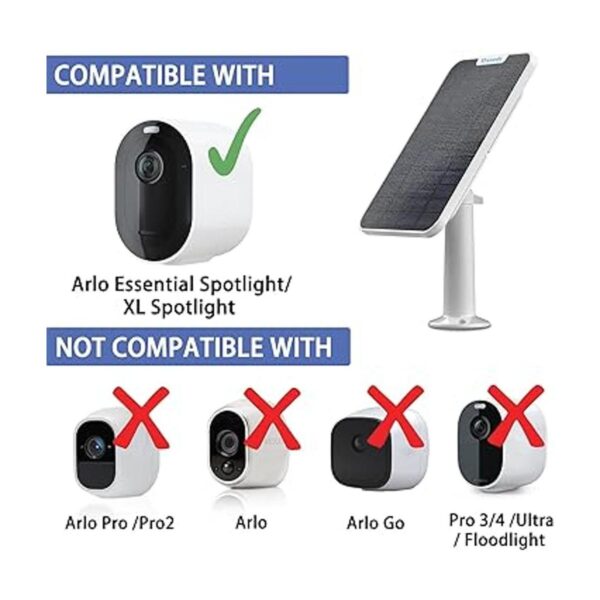 Panel solar de 4 W compatible con Arlo Essential_3