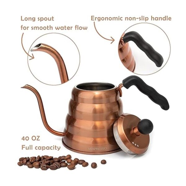 Mixpresso Hervidor de café con cuello de cisne para café y