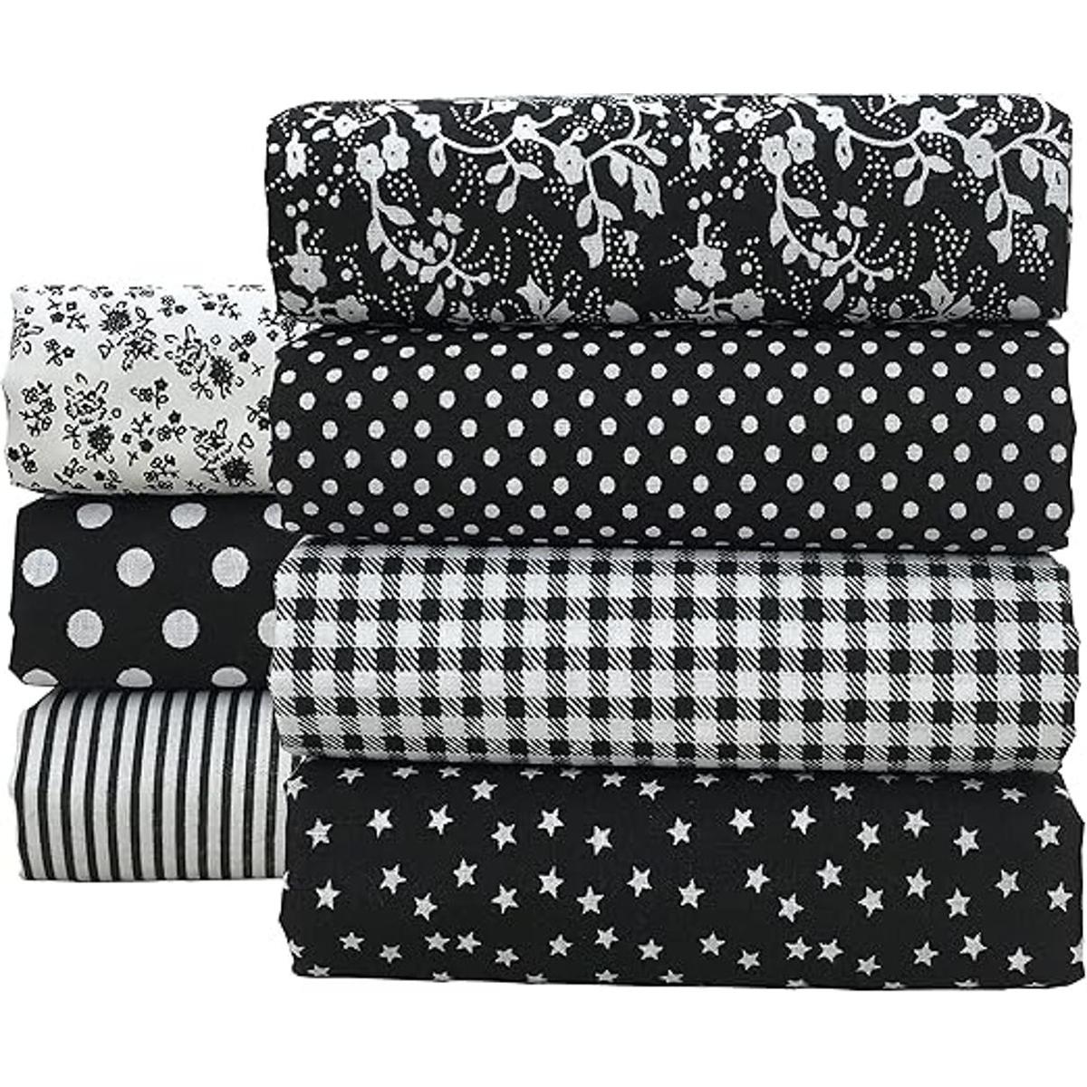 OZXCHIXU 7 unidslote negro serie floral algodón artesanía