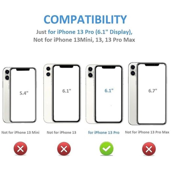 ONETOP Compatible con iPhone 13 Pro Funda tipo cartera con_2