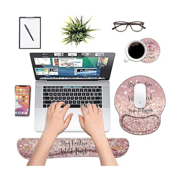 LOWORO Juego de soporte para muñecas y mouse con_2