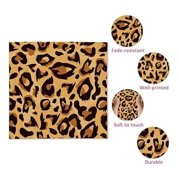40 servilletas desechables con estampado de leopardo de_3