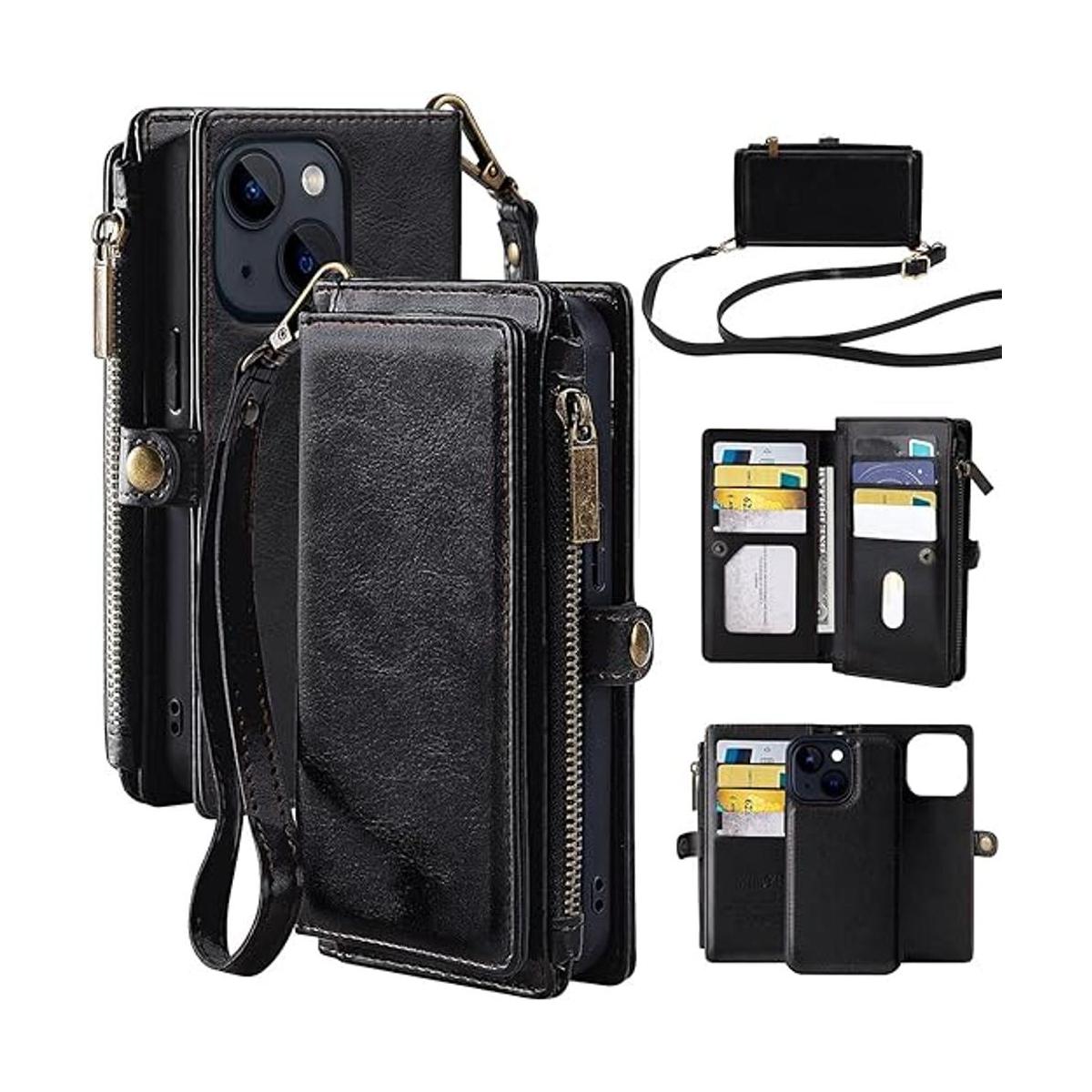 MInCYB Funda tipo cartera compatible con iPhone 13 Pro