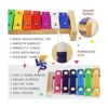 LOOIKOOS Juego de instrumentos musicales de madera para