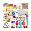LOOIKOOS Juego de instrumentos musicales de madera para