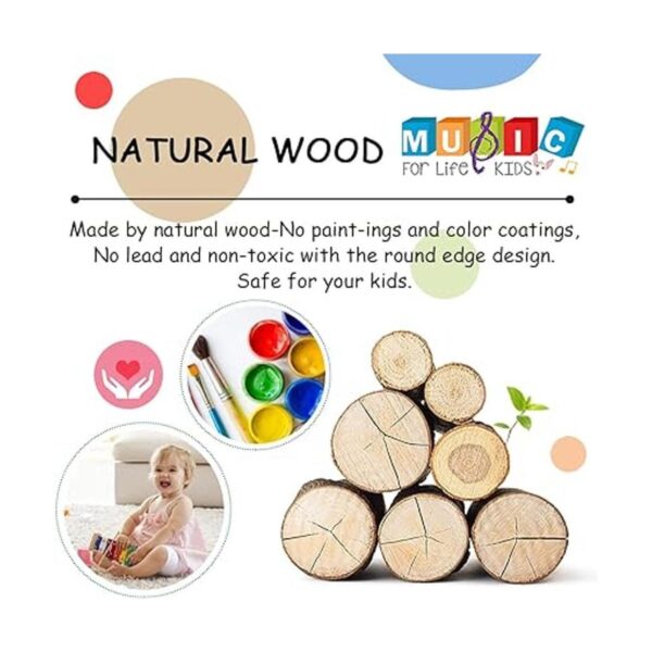 LOOIKOOS Juego de instrumentos musicales de madera para